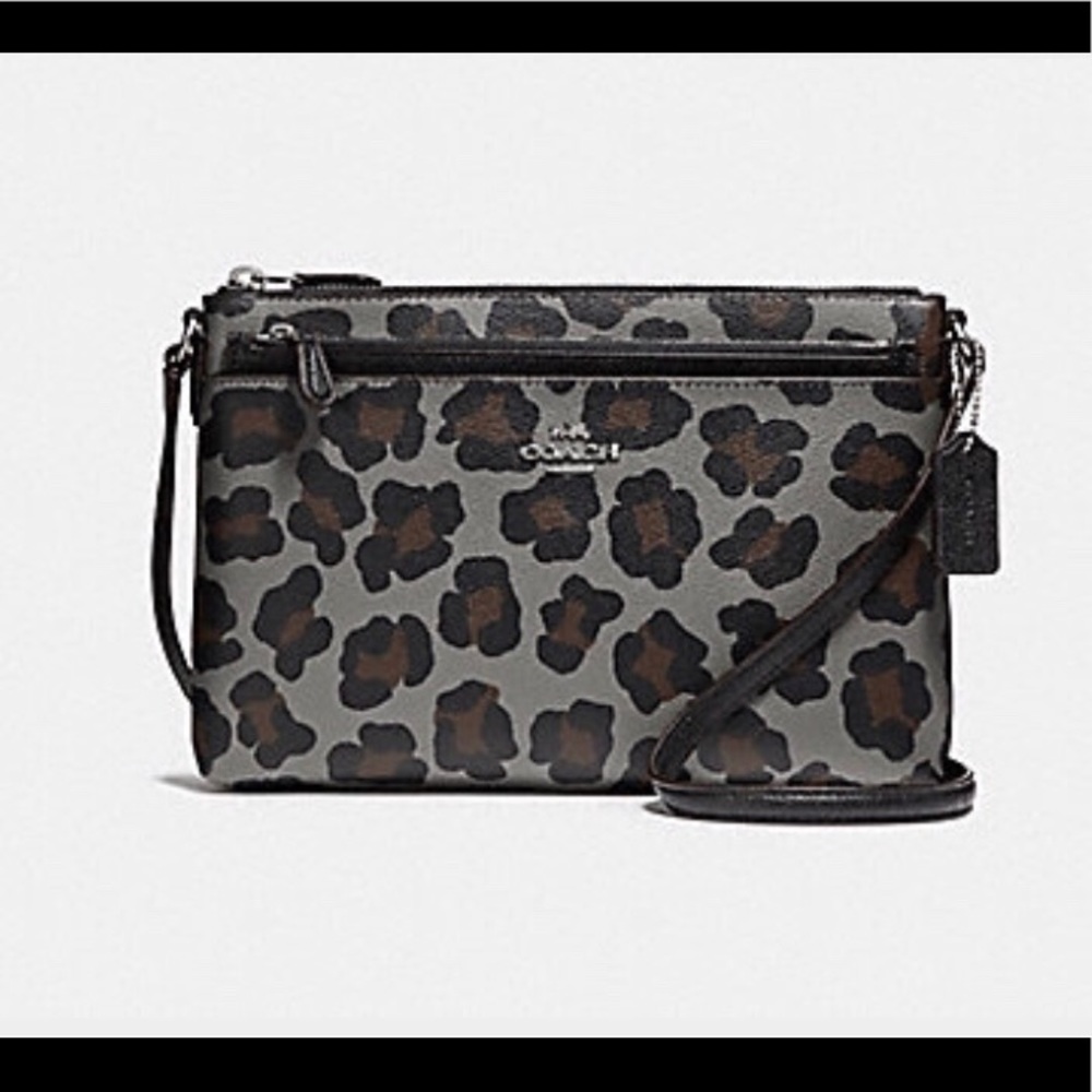 ❗️Sold❗️Coach pop up crossbody purse in Ocelot NWT - Picture 1 of 7